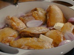 Petits Plats en équilibre - Fricassée de poulet aux échalotes et au chasselas